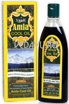 охлаждающее масло с экстрактами брами и амлы для волос и тела.vaadi herbals amla cool oil with brahmi & amla extract. 200 мл. индия