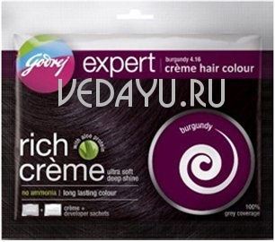 крем краска для волос бургунд годредж. godrej expert rich creme burgundy. 40 г. индия