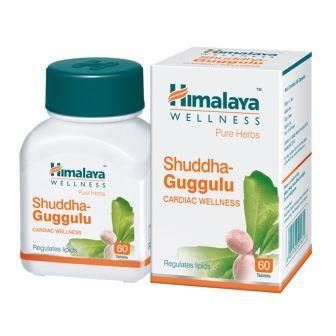 shuddha guggulu шуддха гуггул (commiphora wightii) для снижения холестерина в крови. 60 капсул. himalaya india срок годн, до 12.21 вкл 
