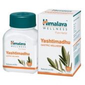 яштимадху yashtimadhu (glycyrrhiza glabra) при болезнях жкт и дыхания. 60 капсул 250 мг. himalaya india срок годн. до 04.20 вкл.!