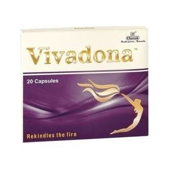 vivadona charak pharma. вивадона чарак фарма. повышение женского либидо (сексуального влечения). 20 капсул. индия
