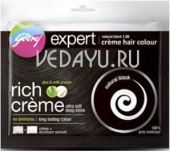 крем-краска для волос натуральный черный годредж. godrej expert rich creme natural black. 40 г. индия