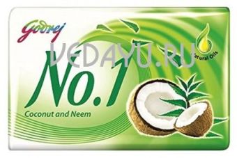 мыло кокос и ним godrej no.1 coconut and neem soap, 115 г. индия