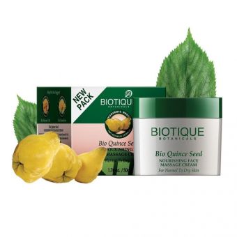 питательный массажный крем для лица семенами айвы биотик, био айва. bio quince seed nourishing face massage cream, biotique. 50 г. индия
