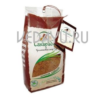 гур сахараджа - натуральный нерафинированный коричневый тростниковый сахар. флоу-пак 450 гр. индия