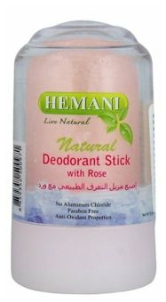 натуральный минеральный (кристальный) дезодорант с розой. natural deodorant stick with rose. 70 г. hemani