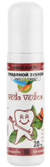 зубной травяной порошок красный veda vedica. 20 гр. индия