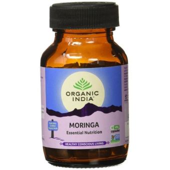 moringa, organic india. моринга, органик индия. снижение веса, сахара в крови. помощь при ревмартрите, остеоартрозе, подагре, невралгии. 60 капсул. индия