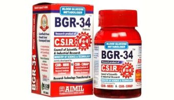 bgr 34 (бгр 34), aimil. метаболизатор глюкозы в крови, лечение диабета 2-го типа. 100 таб. индия