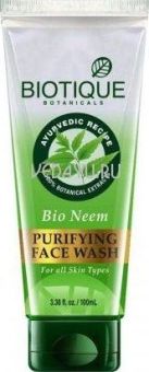 очищающий гель для умывания биотик био ним biotique bio neem purifying face wash. 100 мл. индия