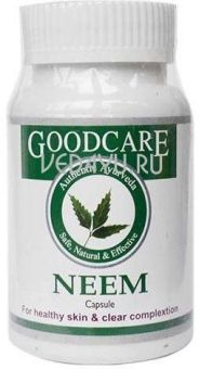 ним в капсулах. гудкеа. neem goodcare. универсальное природное очищающее омолаживающее. 60 капсул. индия