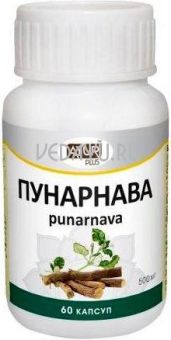 пунарнава капс. 500 мг punarnava ayurplus. здоровье почек. 60 капс. индия 